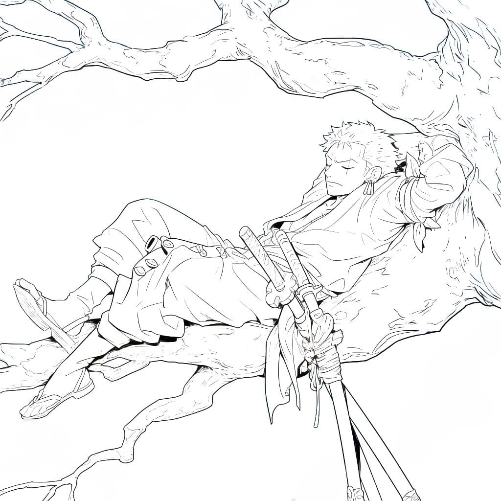 Free printable Roronoa Zoro coloring page #218178 from Anime and Manga collection