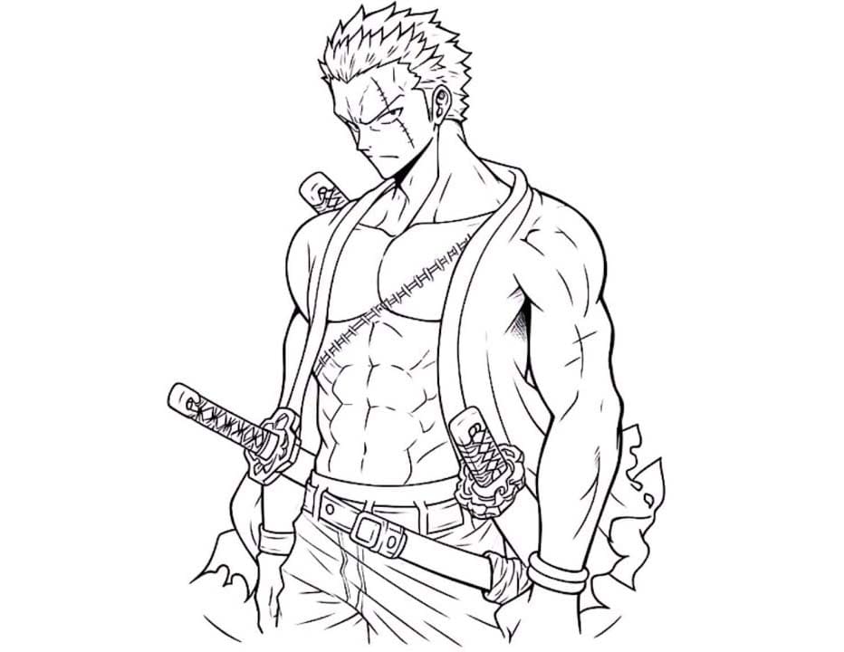 Free printable Roronoa Zoro coloring page #218182 from Anime and Manga collection Free printable Roronoa Zoro coloring page #218182 from Anime and Manga collection
