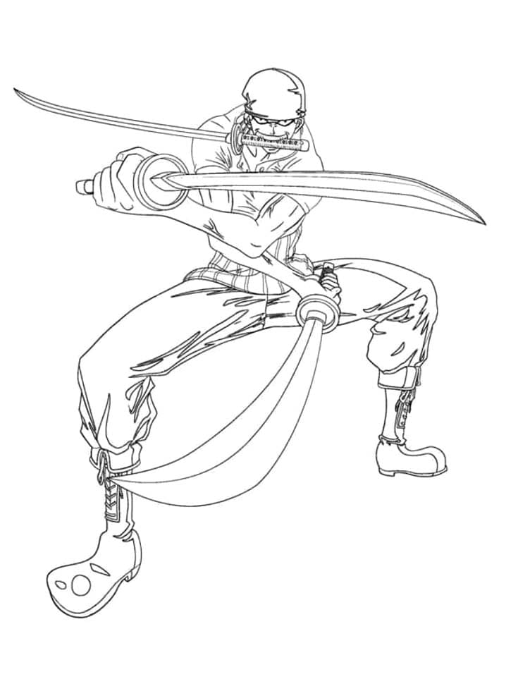 Free printable Roronoa Zoro coloring page #218184 from Anime and Manga collection