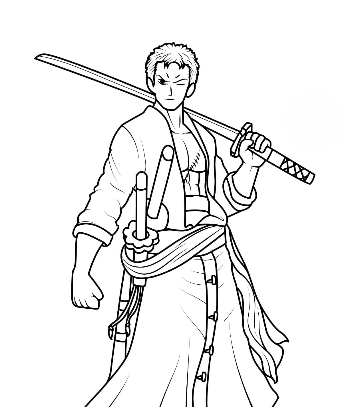 Free printable Roronoa Zoro coloring page #218186 from Anime and Manga collection