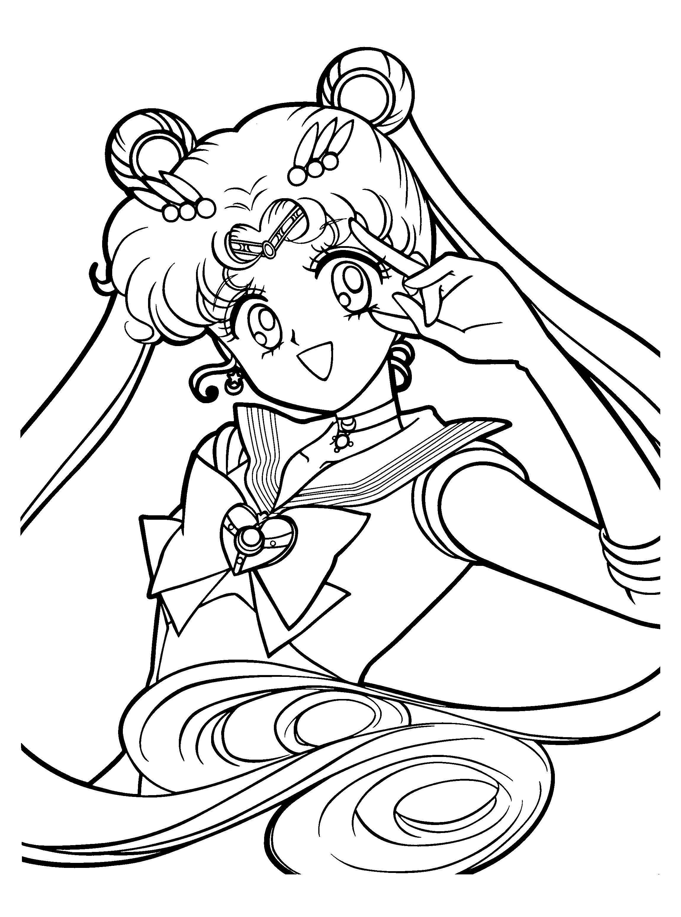 Free printable Sailor Moon coloring page #50240 from Anime and Manga collection