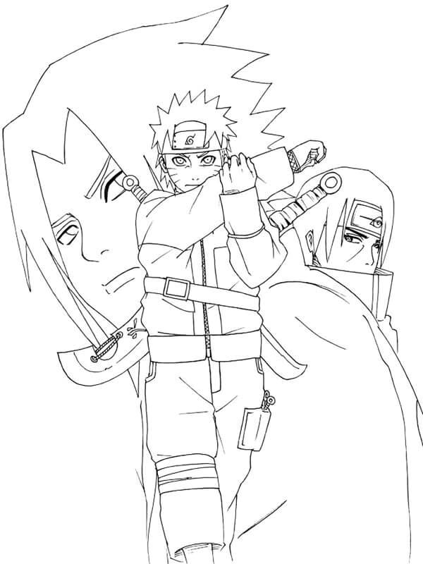 Coloring page: Sasuke (Anime and Manga) #171422 - Free Printable Coloring Pages