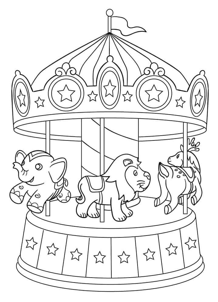 Free printable Amusement Park coloring page #210878 from Buildings and Architecture collection