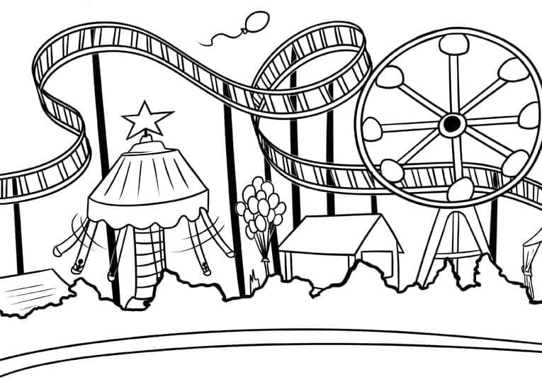Free printable Amusement Park coloring page #210884 from Buildings and Architecture collection