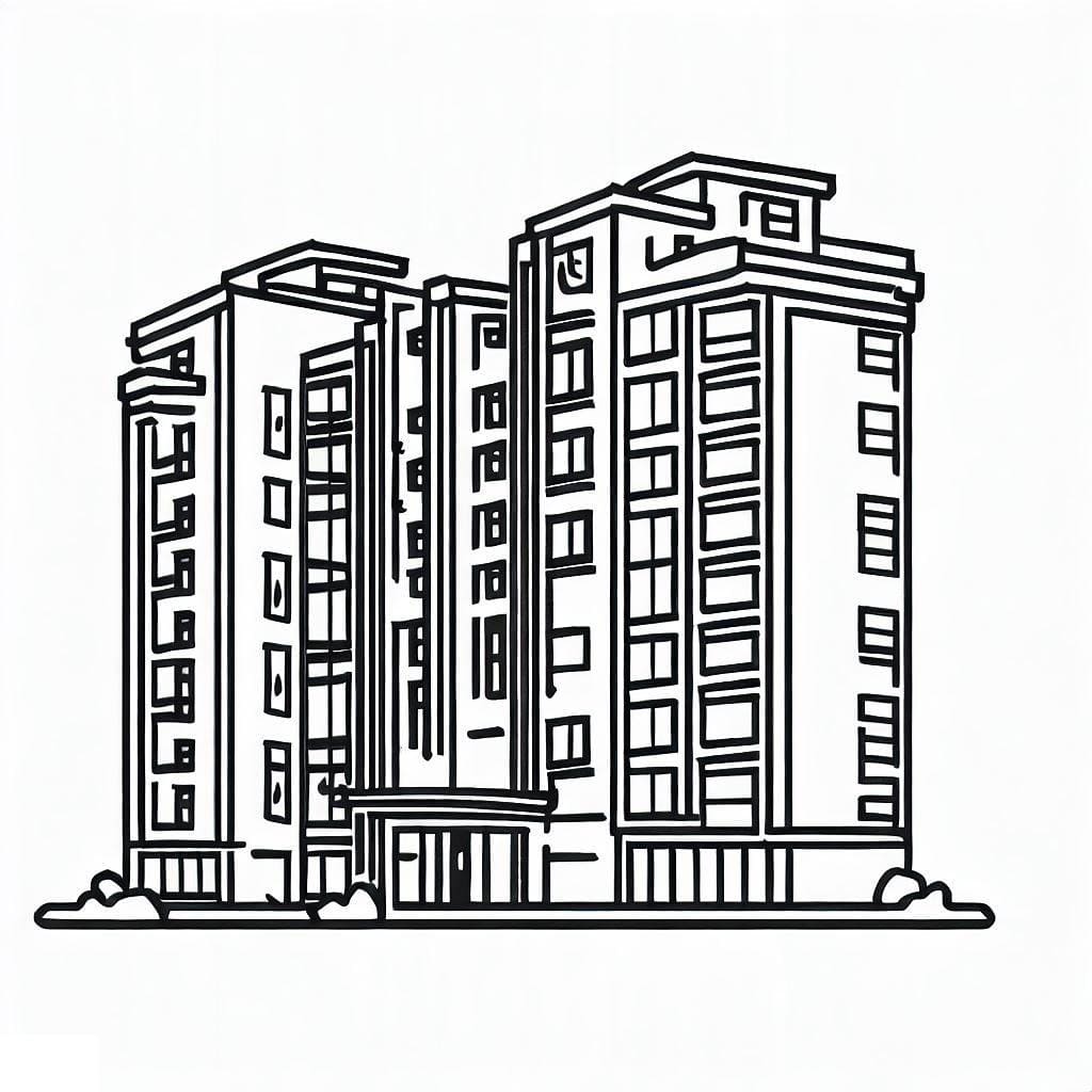 Free printable Apartment coloring page #189291 from Buildings and Architecture collection