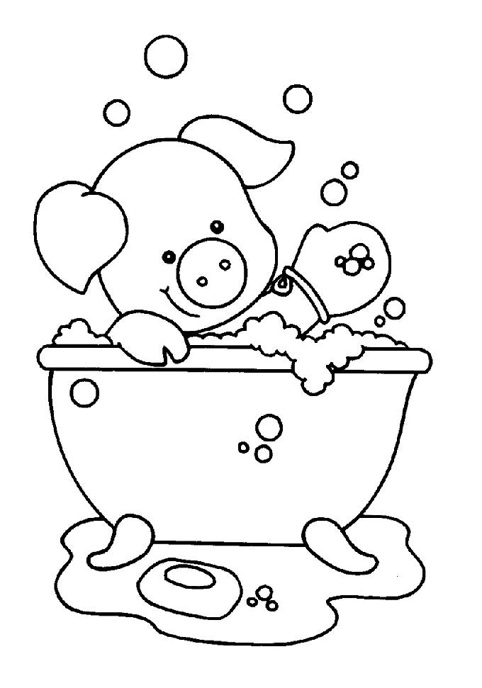 Coloring page: Bathroom (Buildings and Architecture) #61764 - Free Printable Coloring Pages