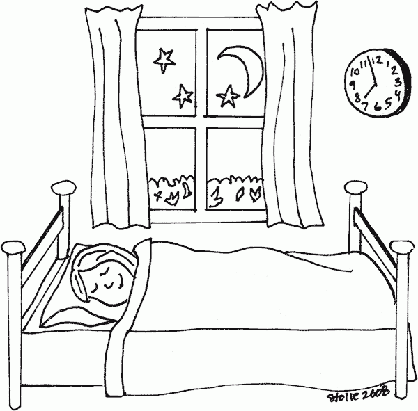 Coloring page: Bedroom (Buildings and Architecture) #63426 - Free Printable Coloring Pages