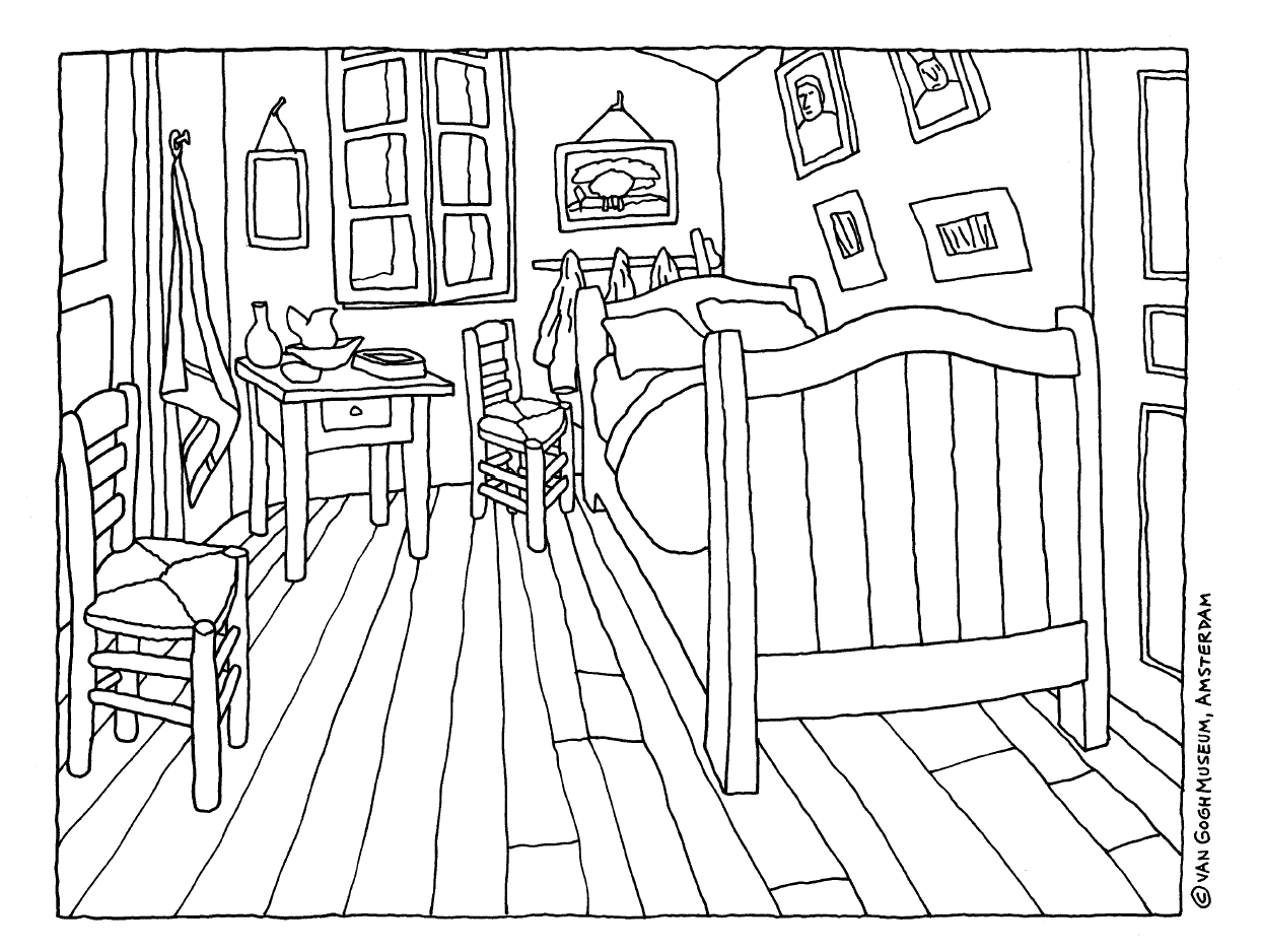 Coloring page: Bedroom (Buildings and Architecture) #63451 - Free Printable Coloring Pages