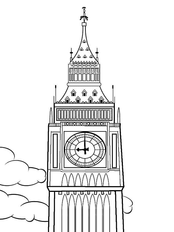 Free printable Big Ben coloring page #184903 from Buildings and Architecture collection