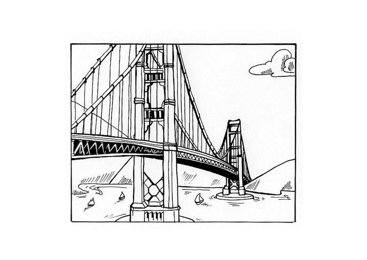 Coloring page: Bridge (Buildings and Architecture) #62841 - Printable coloring pages