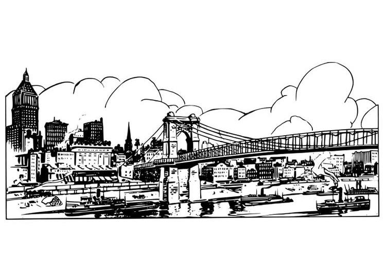 Coloring page: Bridge (Buildings and Architecture) #62848 - Printable coloring pages