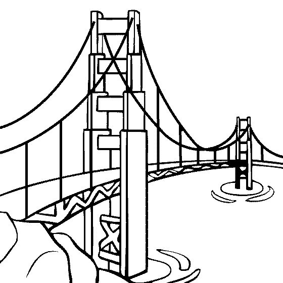 Coloring page: Bridge (Buildings and Architecture) #62877 - Free Printable Coloring Pages