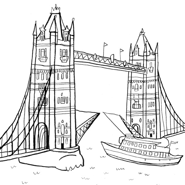 Coloring page: Bridge (Buildings and Architecture) #62880 - Printable coloring pages