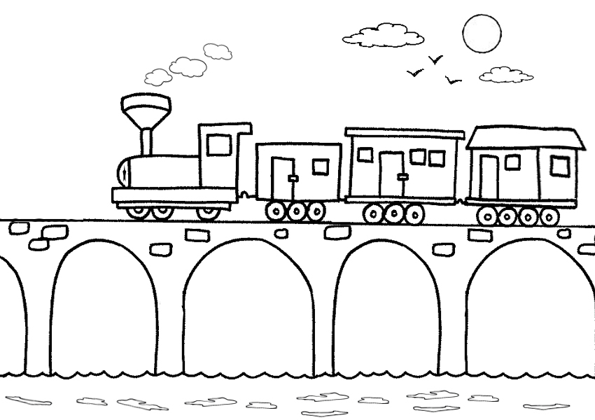 Coloring page: Bridge (Buildings and Architecture) #62885 - Printable coloring pages