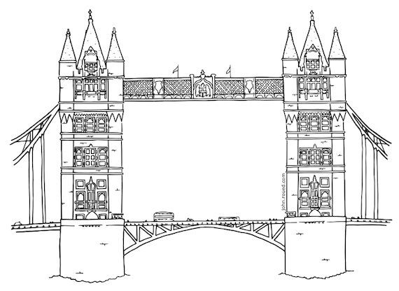 Coloring page: Bridge (Buildings and Architecture) #62926 - Free Printable Coloring Pages