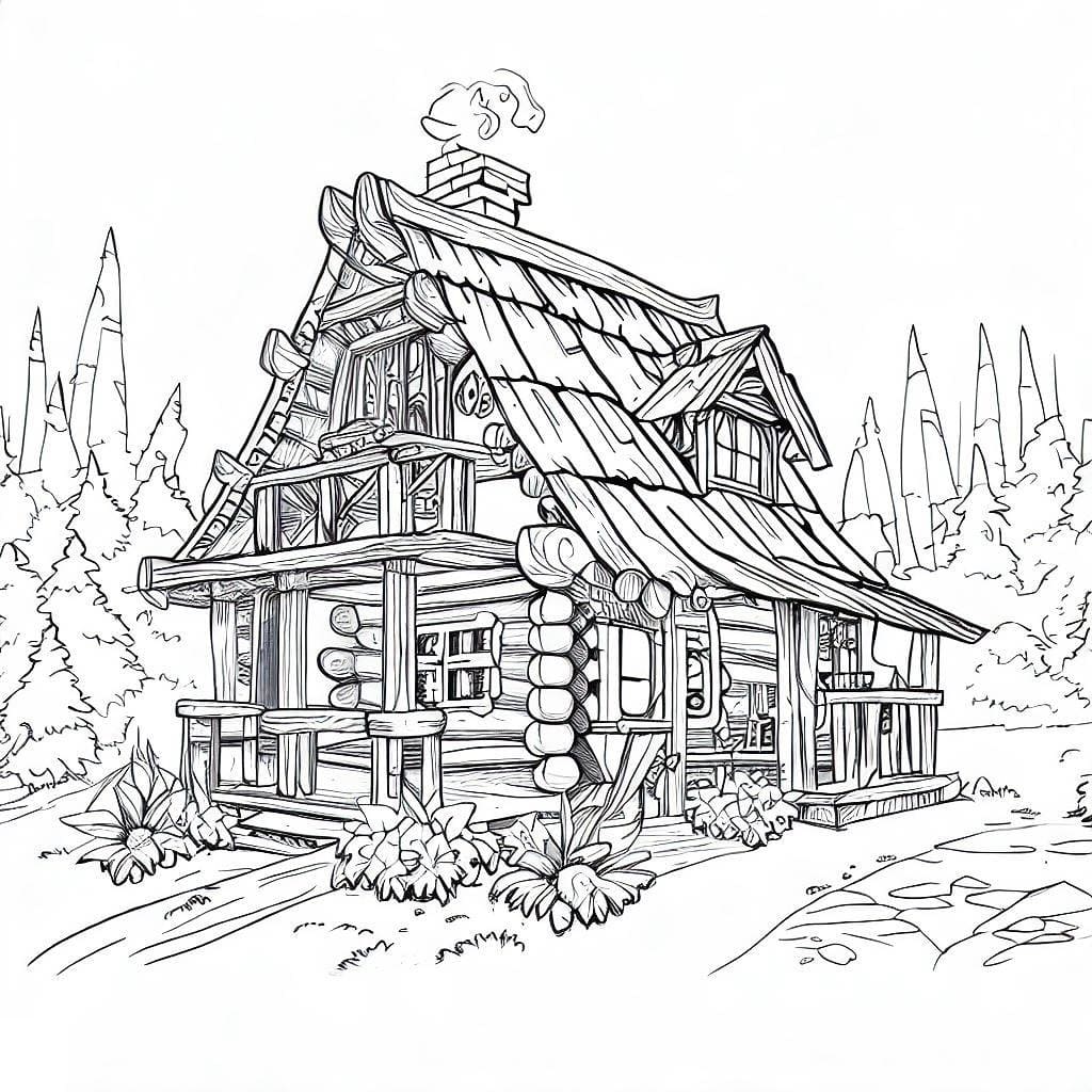 Free printable Cabin coloring page #185525 from Buildings and Architecture collection Free printable Cabin coloring page #185525 from Buildings and Architecture collection