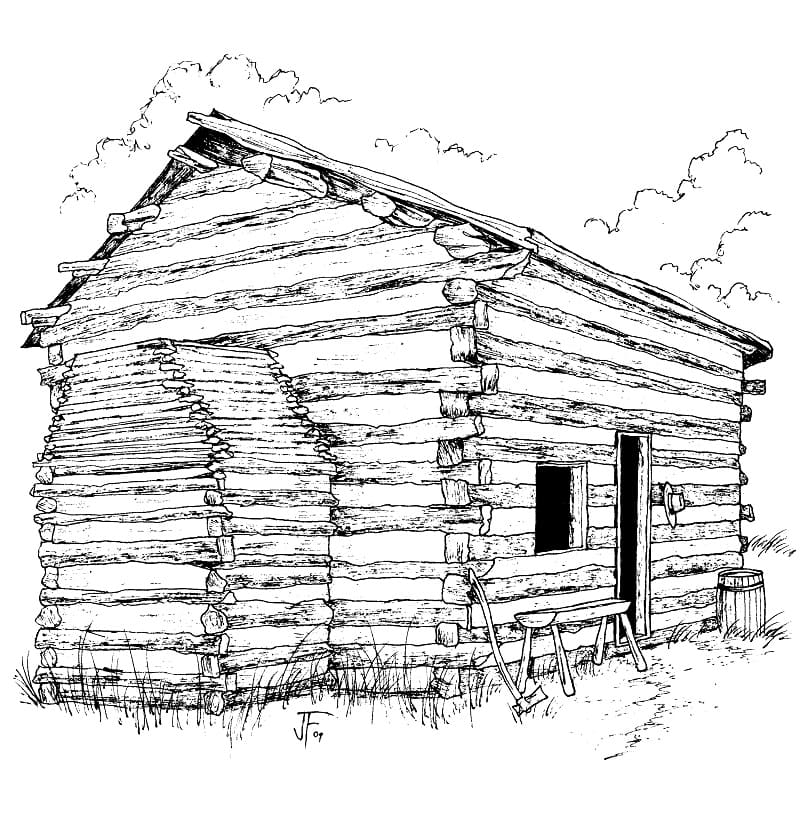 Free printable Cabin coloring page #185529 from Buildings and Architecture collection