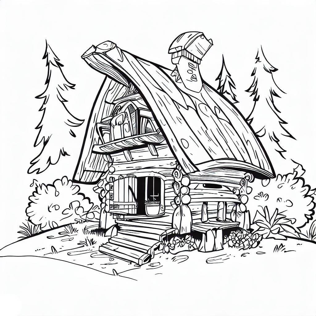 Free printable Cabin coloring page #185534 from Buildings and Architecture collection Free printable Cabin coloring page #185534 from Buildings and Architecture collection