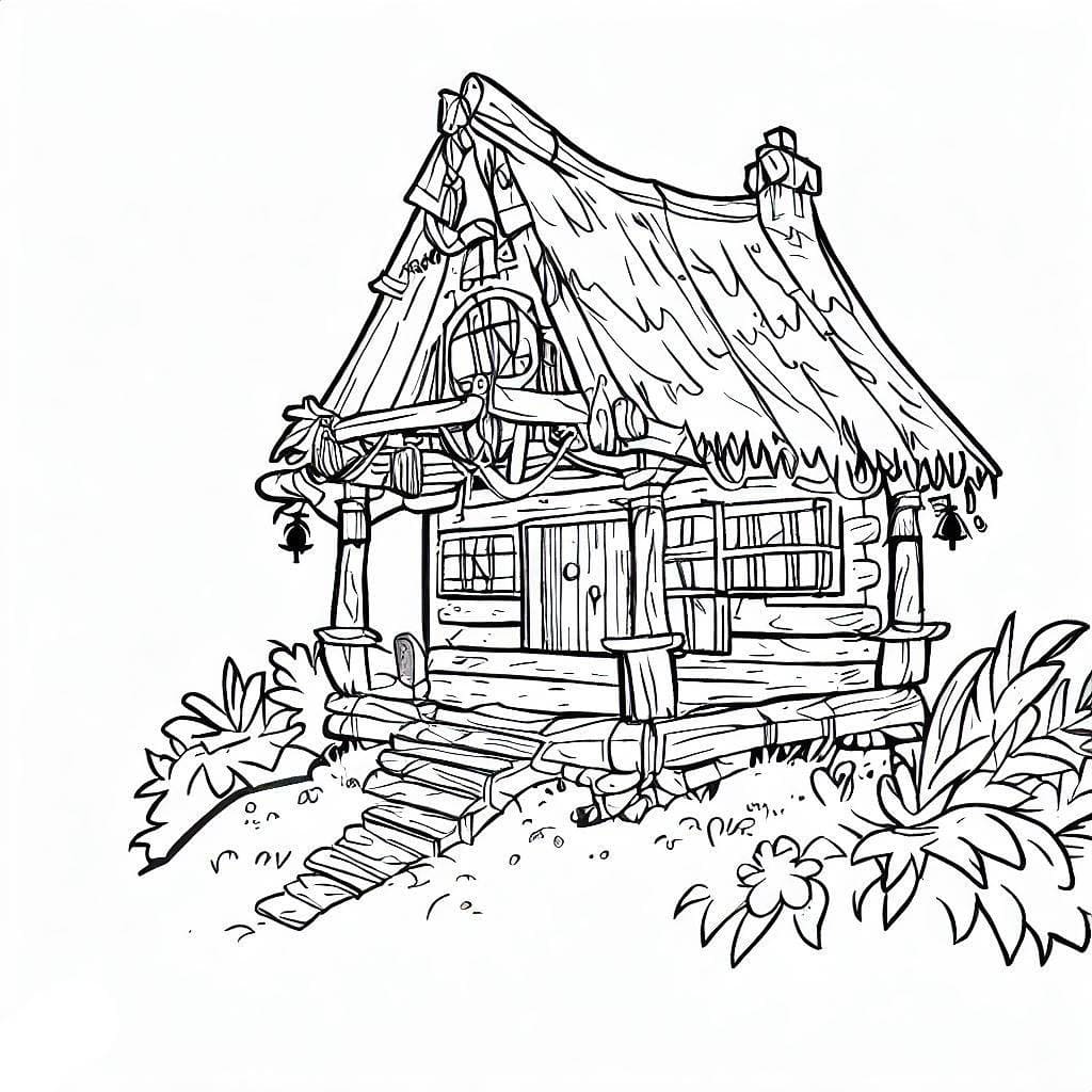 Free printable Cabin coloring page #185535 from Buildings and Architecture collection