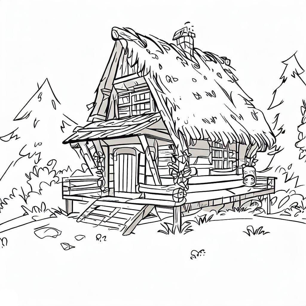 Free printable Cabin coloring page #185537 from Buildings and Architecture collection Free printable Cabin coloring page #185537 from Buildings and Architecture collection