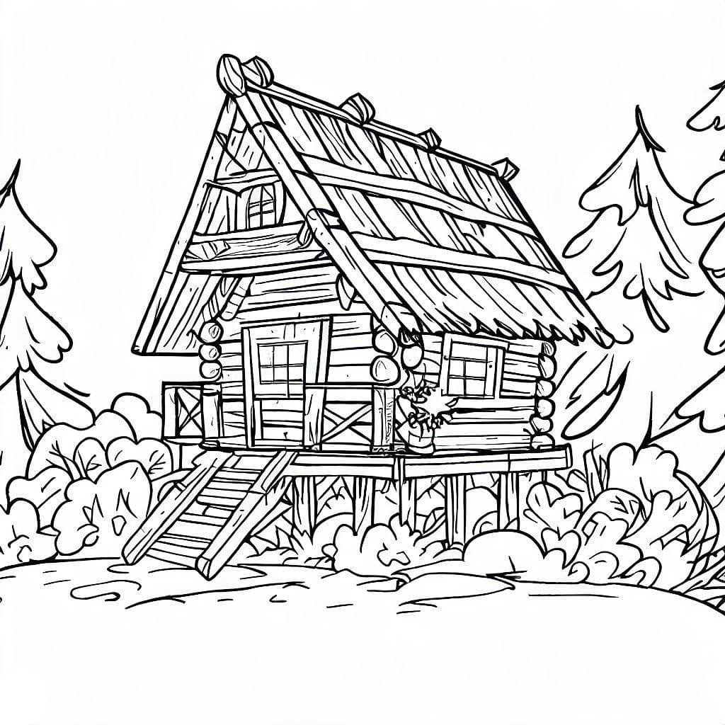 Free printable Cabin coloring page #185539 from Buildings and Architecture collection