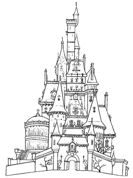 Coloring page: Castle (Buildings and Architecture) #62032 - Free Printable Coloring Pages