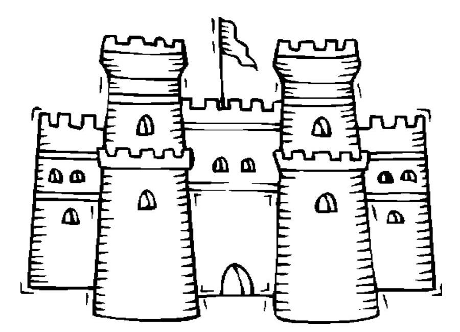Coloring page: Castle (Buildings and Architecture) #62040 - Free Printable Coloring Pages