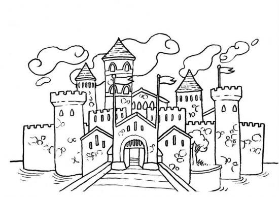 Drawings Castle (Buildings and Architecture) – Printable coloring pages