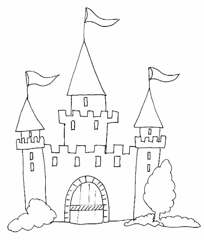 Coloring page: Castle (Buildings and Architecture) #62048 - Free Printable Coloring Pages