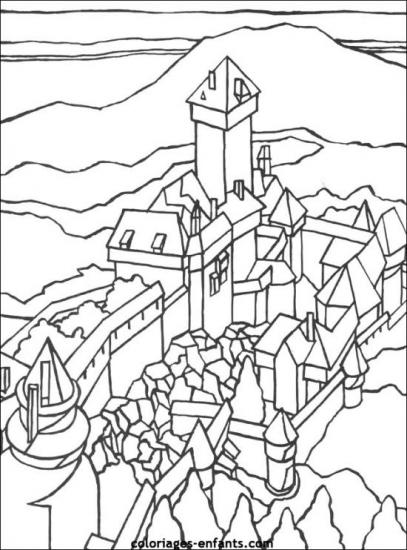 Coloring page: Castle (Buildings and Architecture) #62053 - Free Printable Coloring Pages