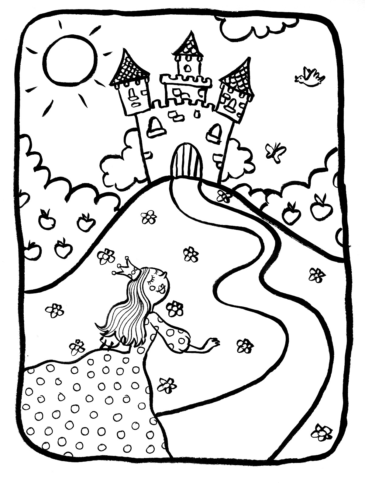 Coloring page: Castle (Buildings and Architecture) #62054 - Printable coloring pages