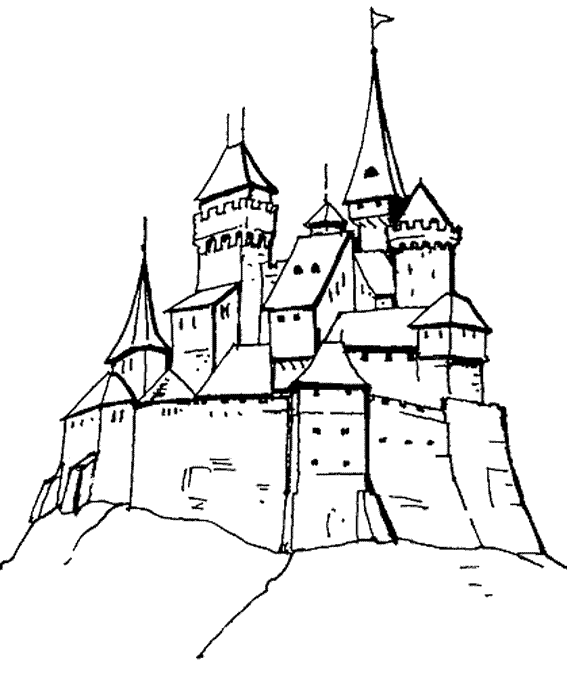 Coloring page: Castle (Buildings and Architecture) #62058 - Free Printable Coloring Pages