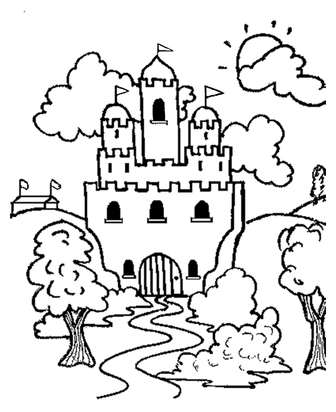 Coloring page: Castle (Buildings and Architecture) #62068 - Free Printable Coloring Pages