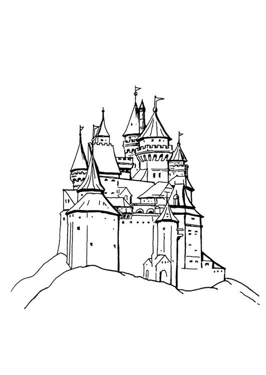 Coloring page: Castle (Buildings and Architecture) #62083 - Free Printable Coloring Pages