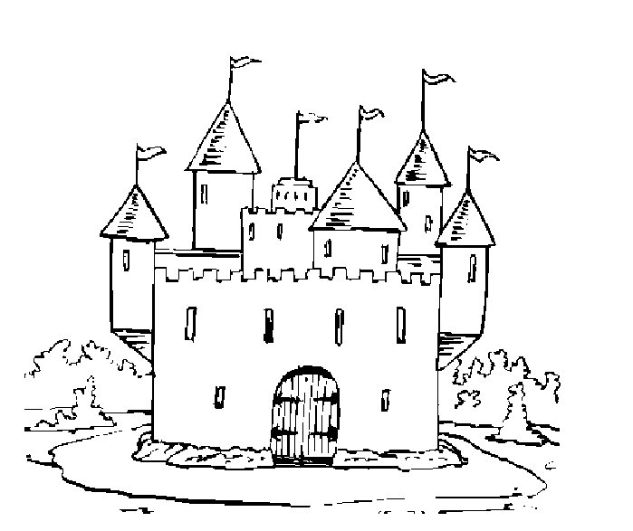 Coloring page: Castle (Buildings and Architecture) #62092 - Free Printable Coloring Pages