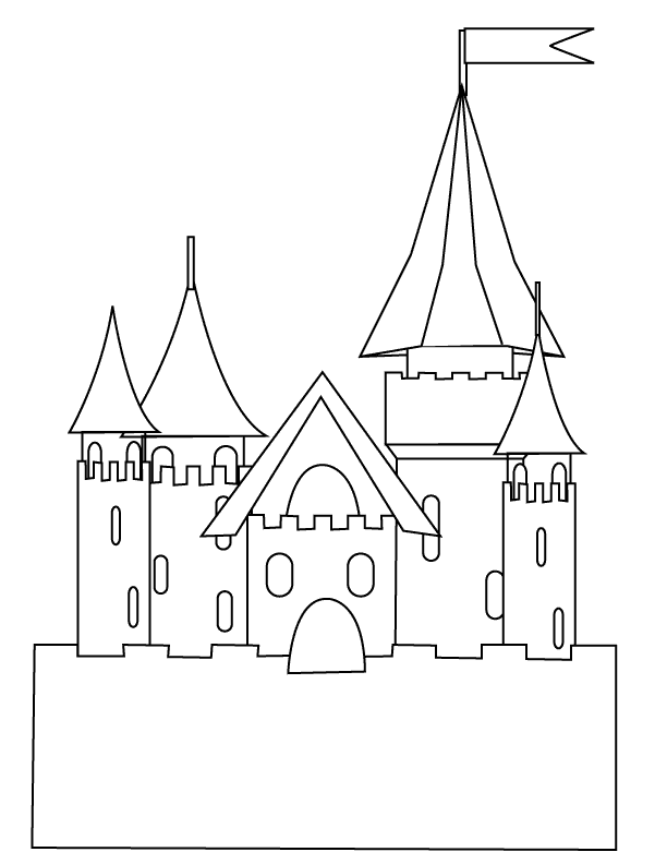 Coloring page: Castle (Buildings and Architecture) #62099 - Free Printable Coloring Pages