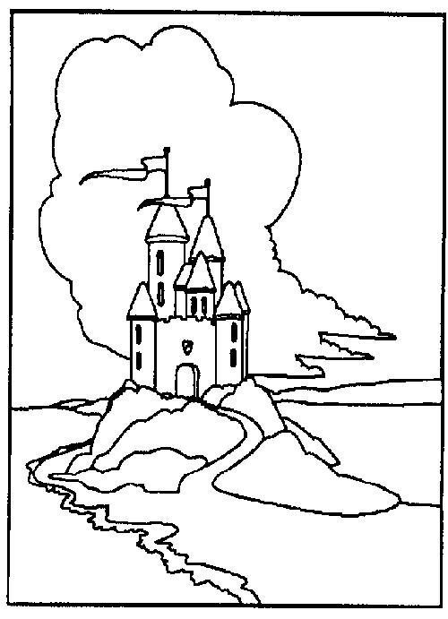 Coloring page: Castle (Buildings and Architecture) #62107 - Printable coloring pages