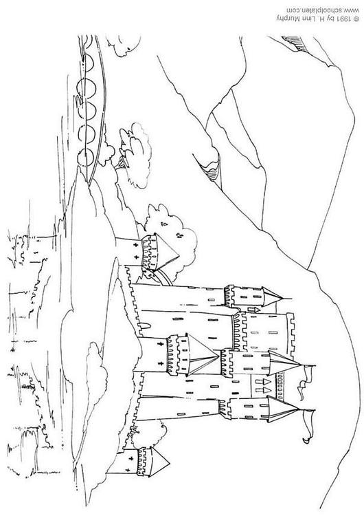 Coloring page: Castle (Buildings and Architecture) #62115 - Free Printable Coloring Pages