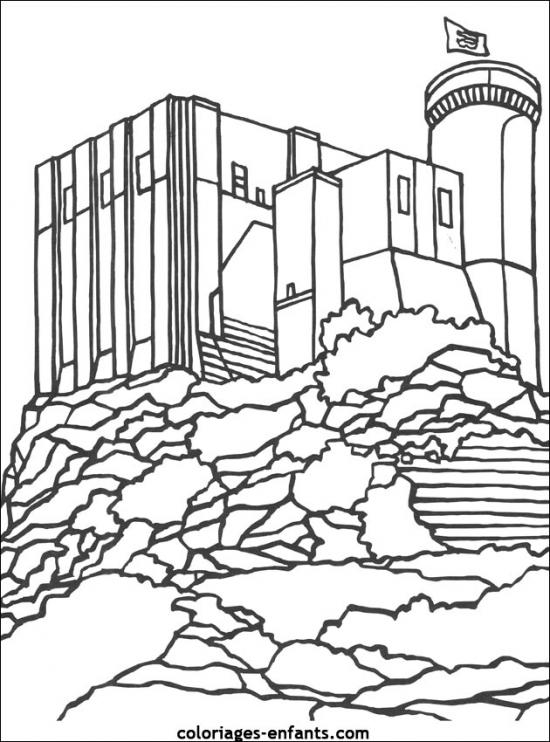 Coloring page: Castle (Buildings and Architecture) #62120 - Free Printable Coloring Pages