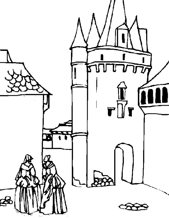 Coloring page: Castle (Buildings and Architecture) #62127 - Free Printable Coloring Pages