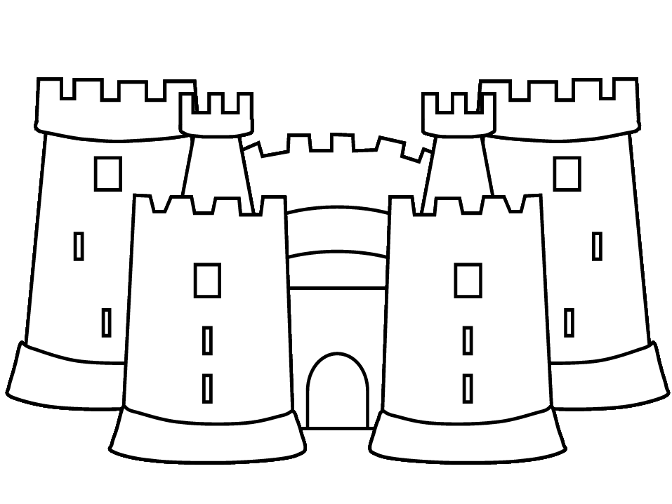 Coloring page: Castle (Buildings and Architecture) #62131 - Printable coloring pages