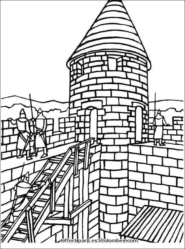 Coloring page: Castle (Buildings and Architecture) #62139 - Free Printable Coloring Pages