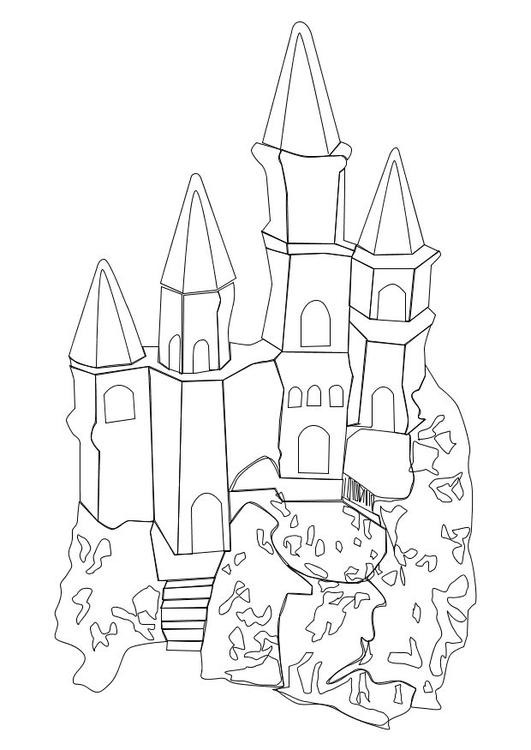 Coloring page: Castle (Buildings and Architecture) #62143 - Free Printable Coloring Pages