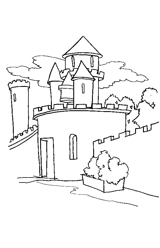 Coloring page: Castle (Buildings and Architecture) #62159 - Free Printable Coloring Pages