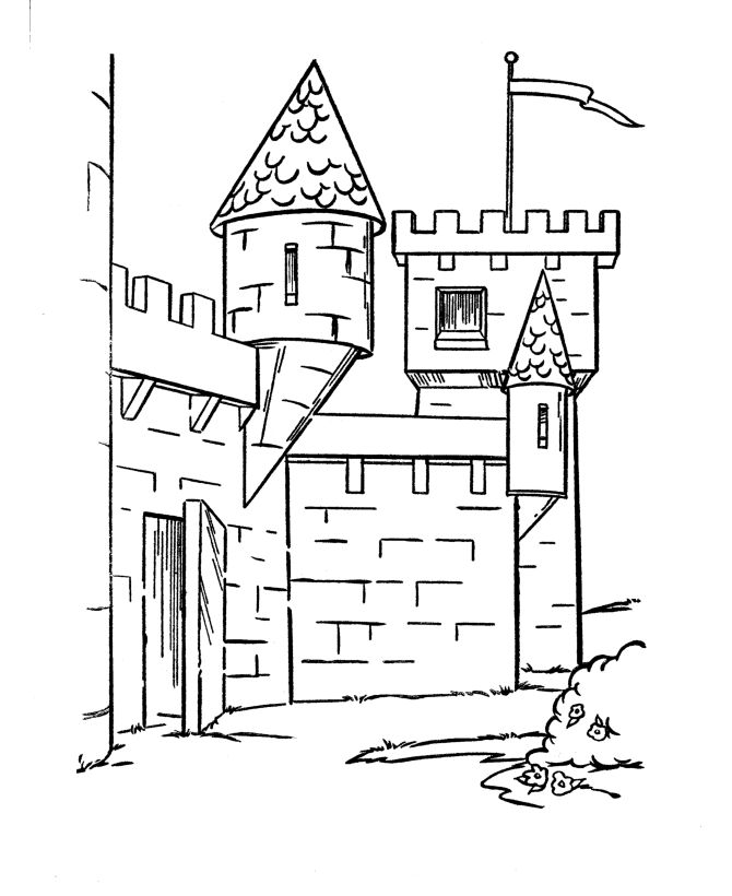 Coloring page: Castle (Buildings and Architecture) #62180 - Free Printable Coloring Pages