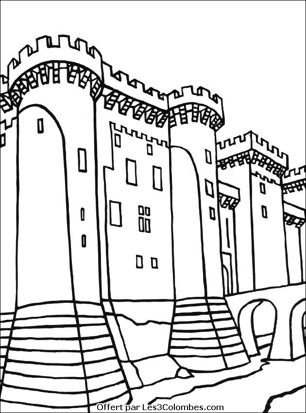 Coloring page: Castle (Buildings and Architecture) #62185 - Free Printable Coloring Pages