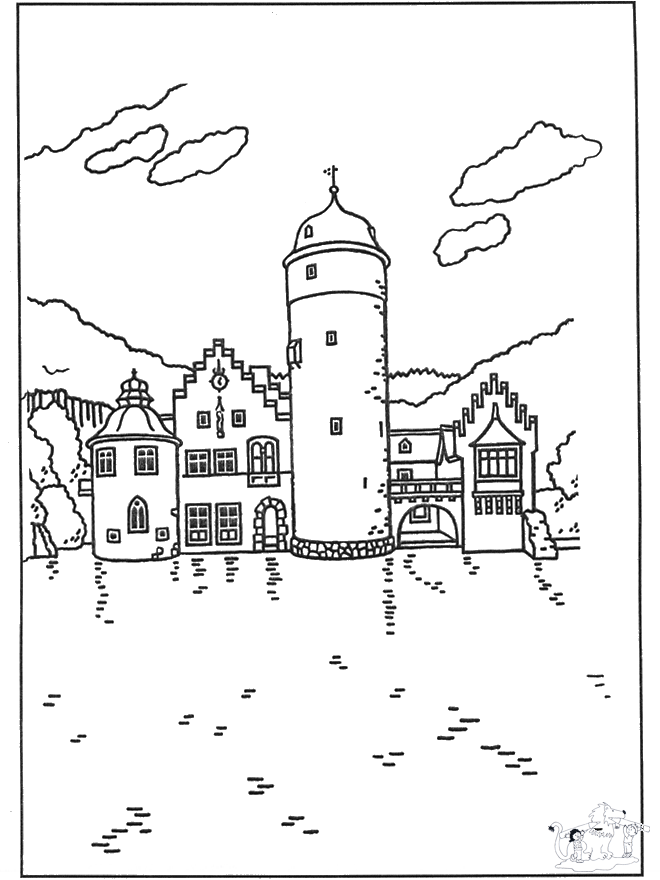 Coloring page: Castle (Buildings and Architecture) #62215 - Free Printable Coloring Pages