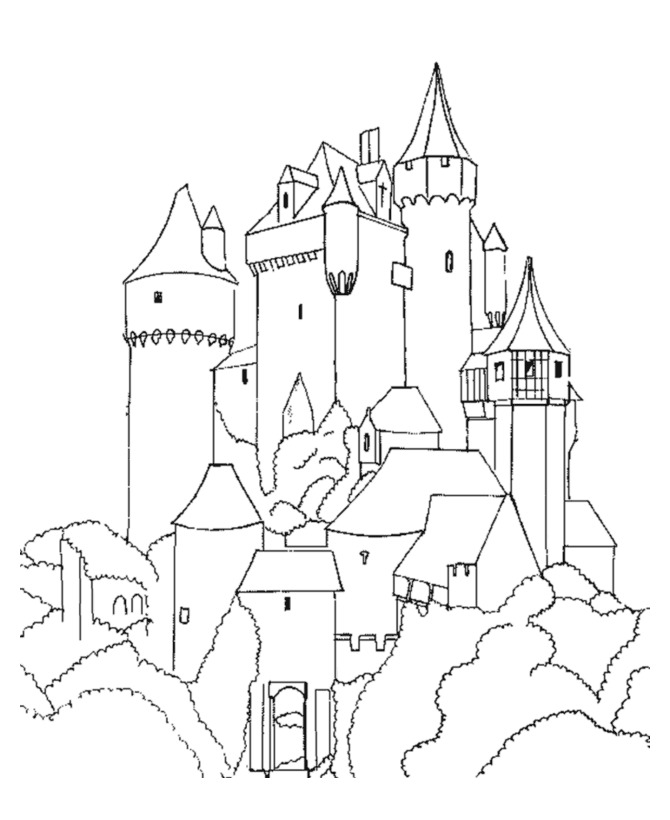Coloring page: Castle (Buildings and Architecture) #62227 - Printable coloring pages