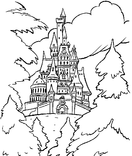 Coloring page: Castle (Buildings and Architecture) #62245 - Free Printable Coloring Pages