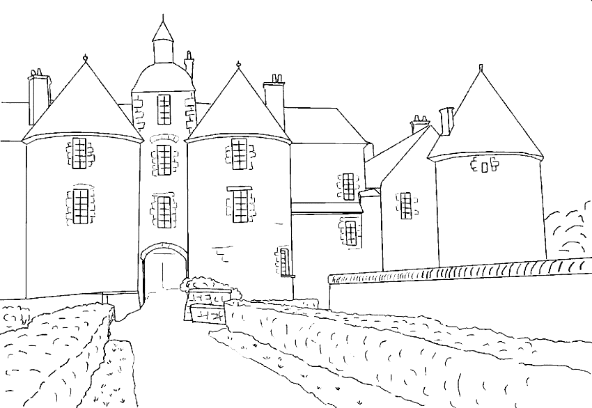 Coloring page: Castle (Buildings and Architecture) #62268 - Free Printable Coloring Pages